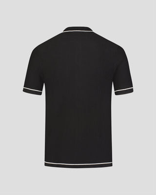 Southern Gents Knit Polo - Tipped Black