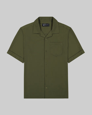 Southern Gents Camp Collar Shirt - Olive Green