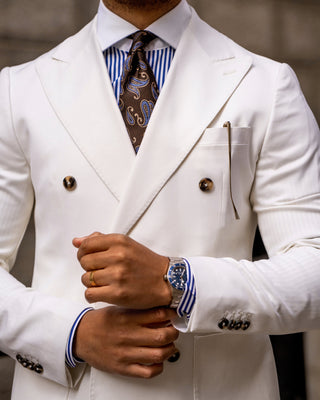 Southern Gents Double Breasted Blazer - Ivory