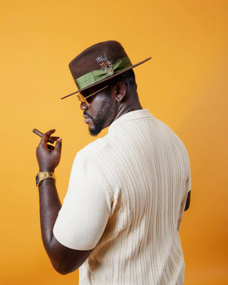 Southern Gents Knit Polo - Cable Knit Tan