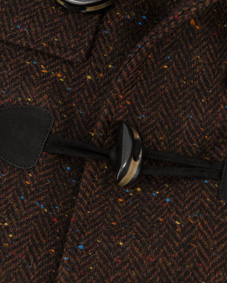 Southern Gents Duffle Coat - Brown Donegal Herringbone