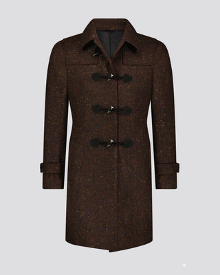 Southern Gents Duffle Coat - Brown Donegal Herringbone