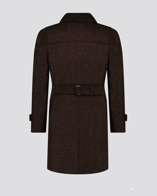 Southern Gents Duffle Coat - Brown Donegal Herringbone