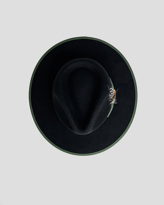 Southern Gents Ferguson Fedora - Black + Green