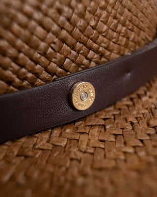 Southern Gents Geoffrey Straw Fedora Hat - Toffee