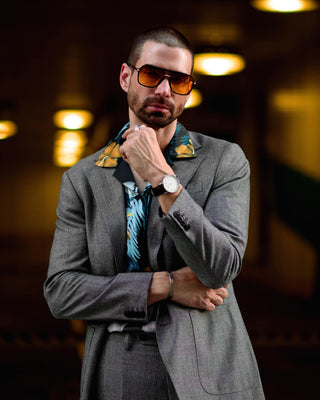 Southern Gents Grey Houndstooth Suit Blazer