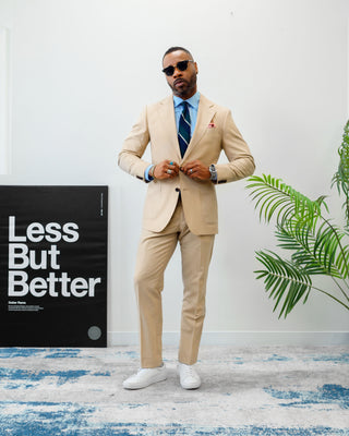 Southern Gents Single Breasted Blazer and Trouser - Khaki Tan