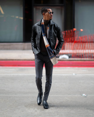 Southern Gents Leather Trucker Jacket - Black