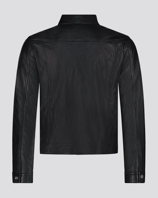 Southern Gents Signature Leather Trucker Jacket - Black