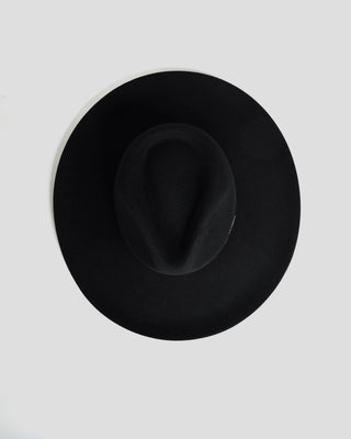 Southern Gents Wide Brim Naked Fedora - Black
