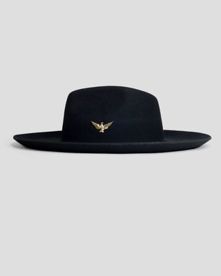 Southern Gents Wide Brim Naked Fedora - Black