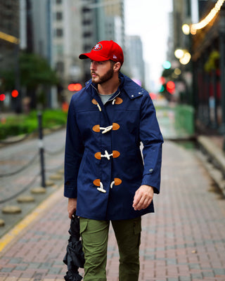 Southern Gents Toggle Raincoat - Navy