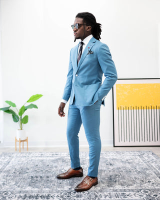 Southern Gents V3 Single Breasted Blazer - Pastel Blue