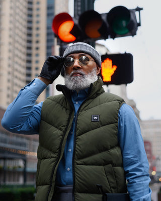 Southern Gents Merino Wool + Cashmere Fisherman Beanie - Grey