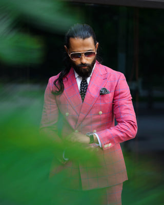 Southern Gents Double Breasted Blazer - Salmon