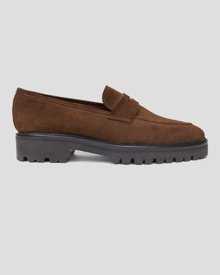 Southern Gents Lug Sole Loafer - Brown Suede