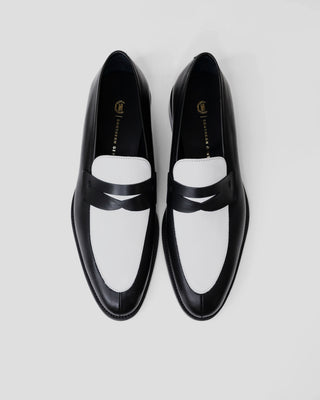Southern Gents Smithson Penny Loafer - Black + White