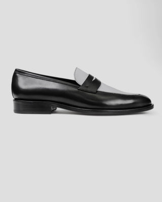 Southern Gents Smithson Penny Loafer - Black + White