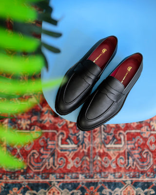 Southern Gents Smithson Penny Lug Loafer – Black
