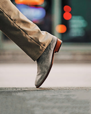 Southern Gents Damien Stacked Heel Chelsea Boot - Grey