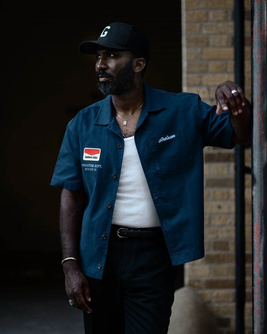 Southern Gents Mechanic Utility Work Shirt - Navy 