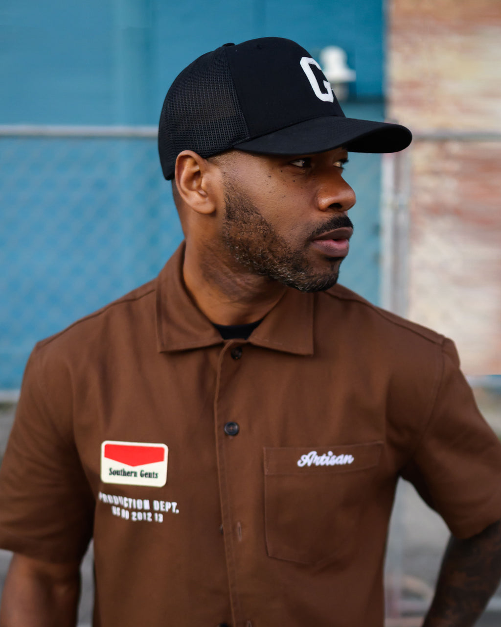 Southern Gents Mechanic Utility Work Shirt Brown