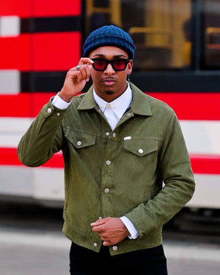 Southern Gents Merino Wool + Cashmere Fisherman Beanie - Navy