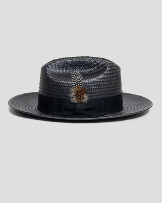 SG Miller Ranch Straw Fedora - Ebony