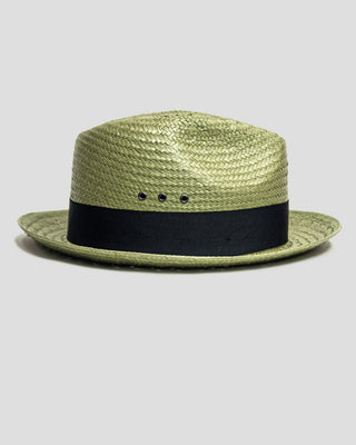 SG Straw Trilby Fedora - Avocado + Black