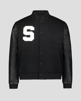 Southern Gents Varsity Jacket - Black Stealth