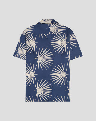 Southern Gents Camp Collar Shirt - Navy Palms