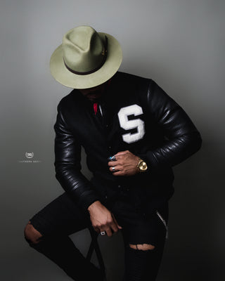 Southern Gents - Varsity Jacket - Black Stealth