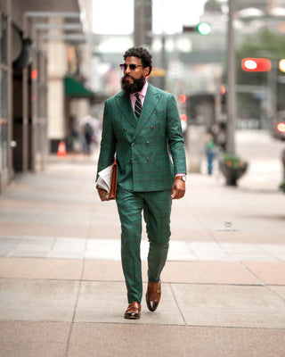 Southern Gents Double Breasted - Green Plaid