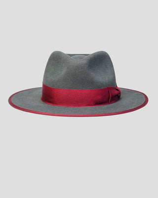 Southern Gents Ferguson Fedora - Slate + Burgundy