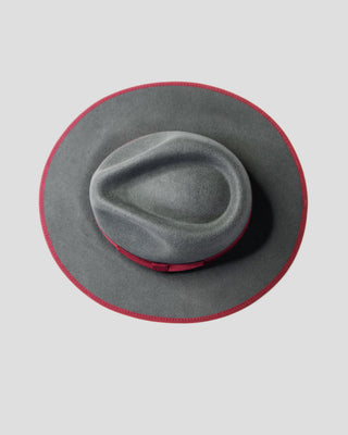 Southern Gents Ferguson Fedora - Slate + Burgundy