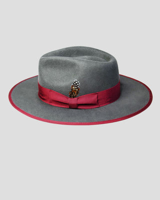 Southern Gents Ferguson Fedora - Slate + Burgundy