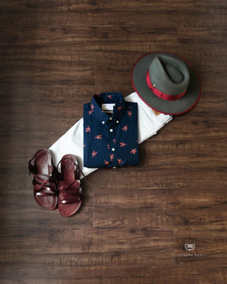 Southern Gents  Ferguson Fedora - Slate + Burgundy