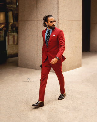 SG Single Breasted Blazer V2 – Burgundy