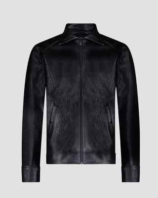 Southern Gents Leather Trucker Jacket - Black