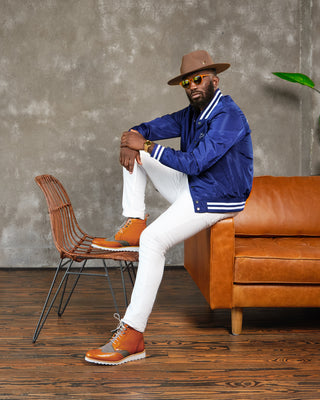 Southern Gents - Kamaru Usman  - NGHTMR Bomber Jacket - Blue