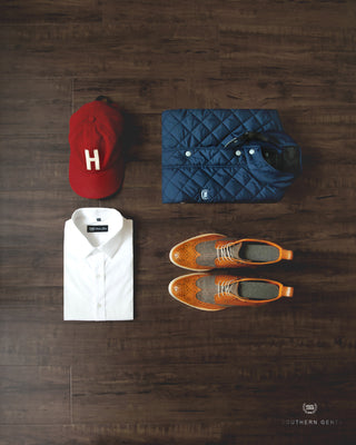 Southern Gents Quilted Vest - Navy 