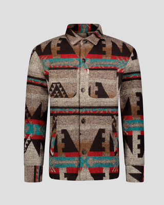 SG Aztec Overshirt - Brown + Teal