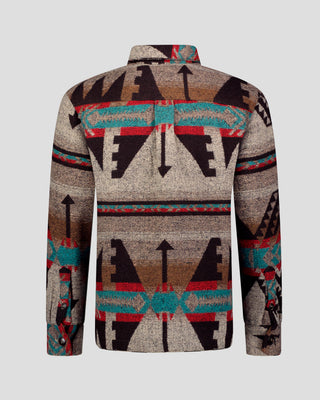 SG Aztec Overshirt - Brown + Teal