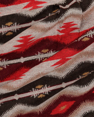 Southern Gents Aztec Overshirt - Burgundy + Brown