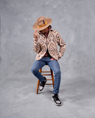 Southern Gents Aztec Overshirt - Brown