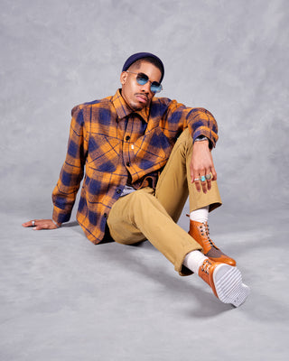 Southern Gents Quilted Overshirt - Mustard Plaid