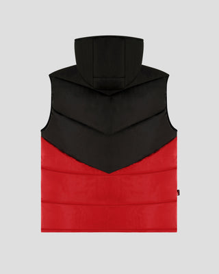 SG Puffer Vest - Black + Red