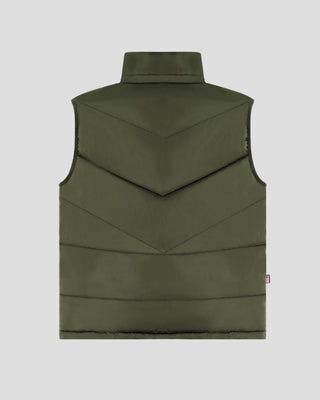 Southern Gents Detachable Hood Puffer Vest - Olive