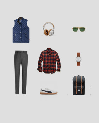 Southern Gents Quilted Vest - Navy 