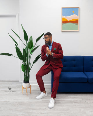 Southern Gents Double Breasted - Blazer Burgundy